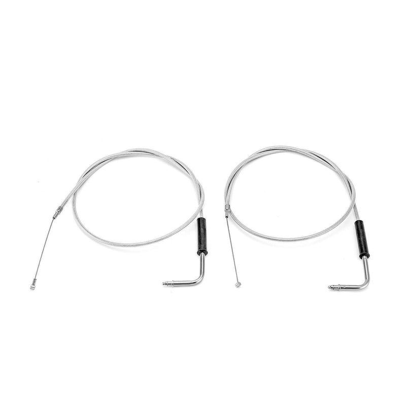 DURAFORCE 42" Stainless Steel Throttle and Idle Cable Fit for Harley Davidson 56579-02A