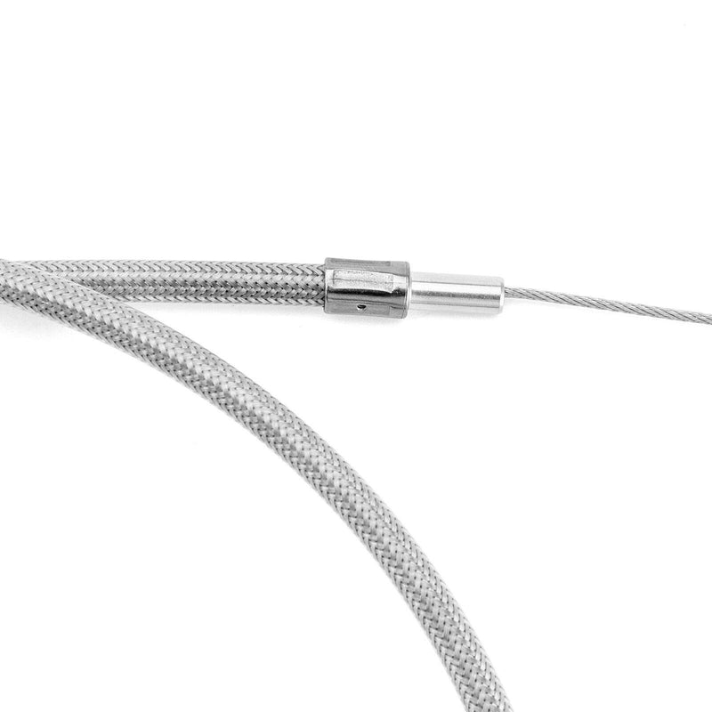 DURAFORCE 42" Stainless Steel Throttle and Idle Cable Fit for Harley Davidson 56579-02A