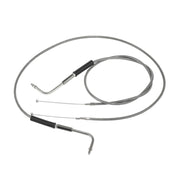DURAFORCE 42" Stainless Steel Throttle and Idle Cable Fit for Harley Davidson 56579-02A