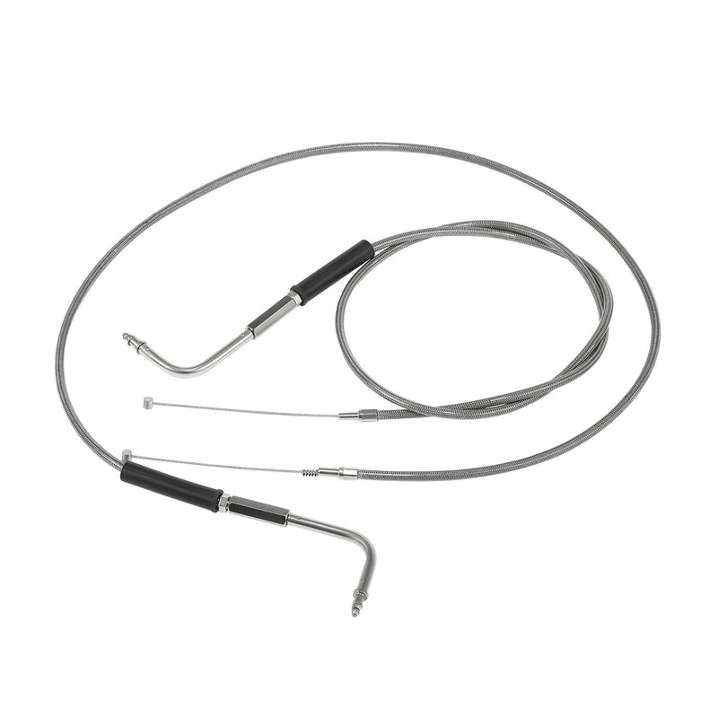 DURAFORCE 42" Stainless Steel Throttle and Idle Cable Fit for Harley Davidson 56579-02A