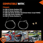 DURAFORCE 42" Stainless Steel Throttle and Idle Cable Fit for Harley Davidson 56579-02A