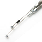 DURAFORCE Stainless Steel Throttle and Idle Cable Set fits Harley Davidson 42" A