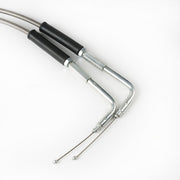 DURAFORCE Stainless Steel Throttle and Idle Cable Set fits Harley Davidson 42" A