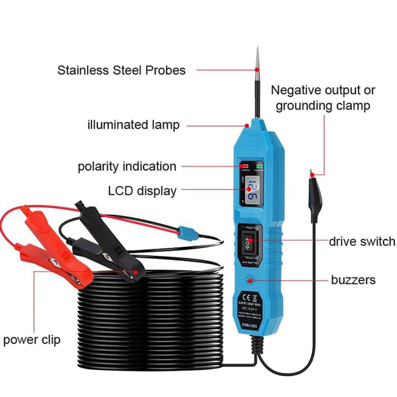 DURAFORCE Digital Automotive Car Power Probe Circuit Electrical Test Tool Device System US