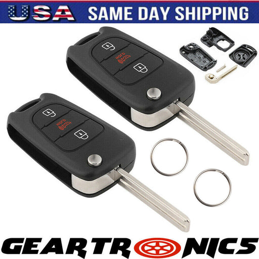 DURAFORCE For 2011 -2013 Kia Soul Keyless Flip Remote Car Key Fob Shell Case Pad