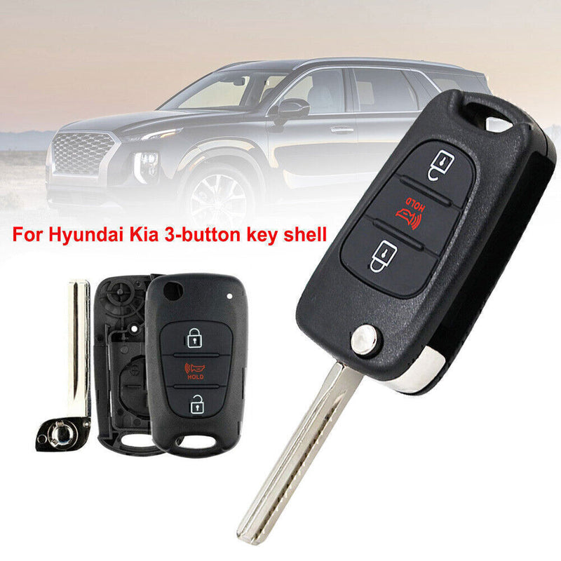 DURAFORCE For 2011 -2013 Kia Soul Keyless Flip Remote Car Key Fob Shell Case Pad