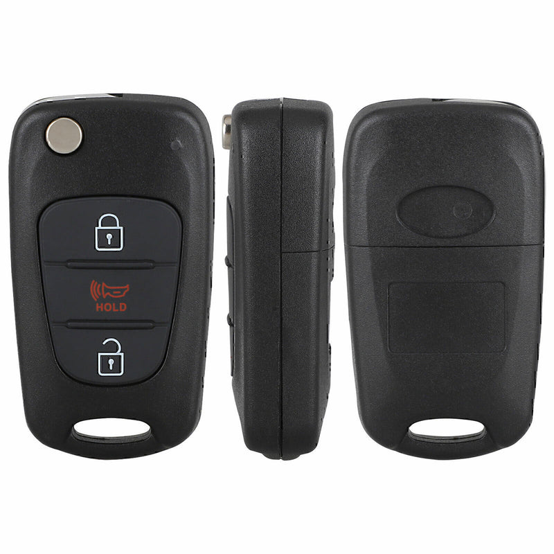 DURAFORCE For 2011 -2013 Kia Soul Keyless Flip Remote Car Key Fob Shell Case Pad