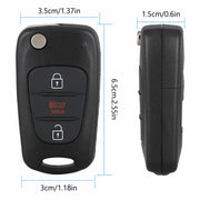DURAFORCE For 2011 -2013 Kia Soul Keyless Flip Remote Car Key Fob Shell Case Pad