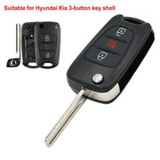 DURAFORCE For 2011 -2013 Kia Soul Keyless Flip Remote Car Key Fob Shell Case Pad