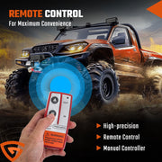 DURAFORCE Electric Winch Truck 10,000 lb Synthetic Rope Remote Control Off-Road 4WD Kit-