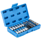 DURAFORCE 34pcs Torx Star Sockets & Bit Set for Male Female E-torx Security Bits 3/8 Drive