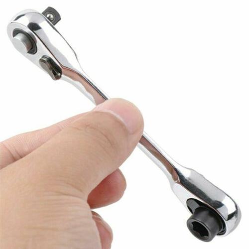 DURAFORCE 1PCS Mini 1/4inch Double Ended Quick Socket Ratchet Wrench Rod Screwdriver Bit*
