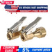 DURAFORCE 2pcs Tire Inflatable Straight Brass Open Flow Air Chuck Lock-On Clip 1/4" NPT