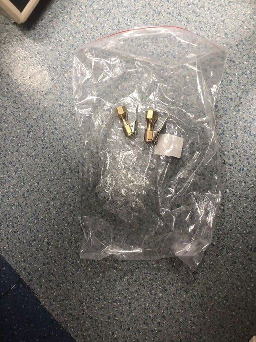 DURAFORCE 2pcs Tire Inflatable Straight Brass Open Flow Air Chuck Lock-On Clip 1/4" NPT