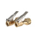 DURAFORCE 2pcs Tire Inflatable Straight Brass Open Flow Air Chuck Lock-On Clip 1/4" NPT