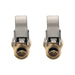 DURAFORCE 2pcs Tire Inflatable Straight Brass Open Flow Air Chuck Lock-On Clip 1/4" NPT
