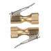 DURAFORCE 2pcs Tire Inflatable Straight Brass Open Flow Air Chuck Lock-On Clip 1/4" NPT
