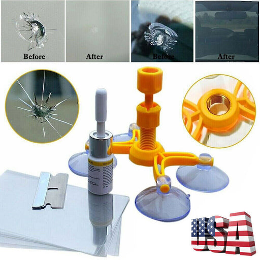 DURAFORCE Auto Windshield Repair Kit Quick Fix DIY Car Glass For Bullseye Chip Crack Tool