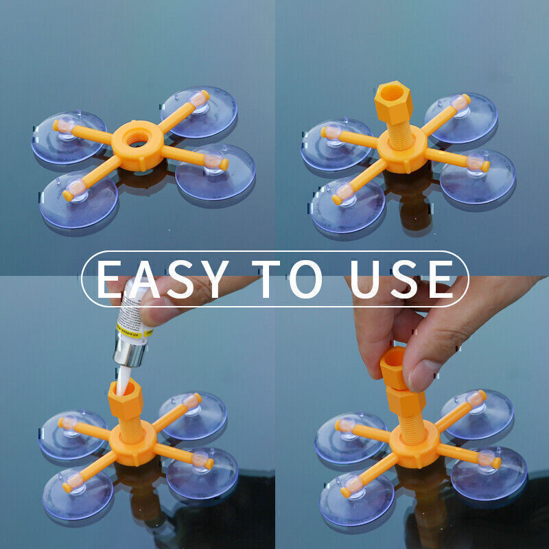 DURAFORCE Auto Windshield Repair Kit Quick Fix DIY Car Glass For Bullseye Chip Crack Tool