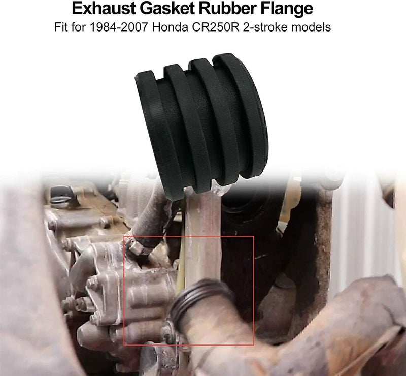 DURAFORCE New Exhaust Gasket Rubber Flange For 1984-07 Honda CR250R CR 250 18365-KA4-730