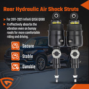 DURAFORCE Pair Rear Hydraulic Air Suspension Shock Struts Fit Infiniti QX56 QX80 2011-2021