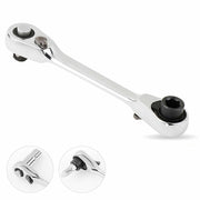DURAFORCE Portable Mini Double-Ended Quick Socket Ratchet Wrench Rod Screwdriver Tool 1/4"