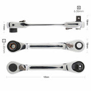 DURAFORCE Portable Mini Double-Ended Quick Socket Ratchet Wrench Rod Screwdriver Tool 1/4"