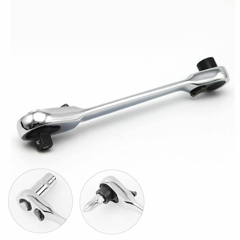 DURAFORCE Portable Mini Double-Ended Quick Socket Ratchet Wrench Rod Screwdriver Tool 1/4"