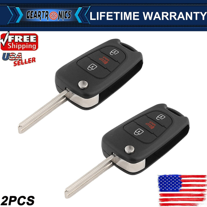 DURAFORCE 2 For 2012-2013 Kia Sportage Soul Keyless Flip Remote Car Key Fob Shell Case Pad