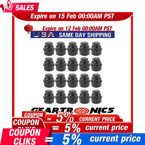 DURAFORCE 20pcs Black Plastic Wheel Lug Nut Caps Replace Kits fit GM 9593028 9593228 new