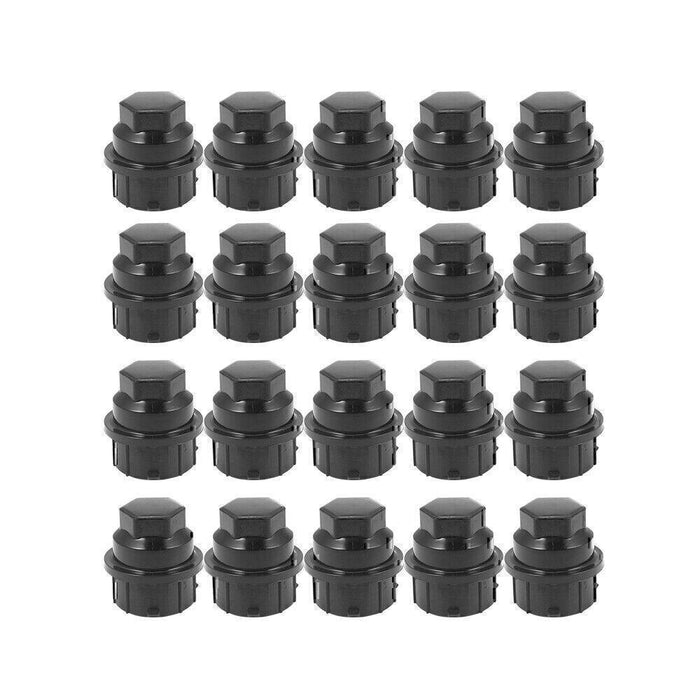 DURAFORCE 20pcs Black Plastic Wheel Lug Nut Caps Replace Kits fit GM 9593028 9593228 new
