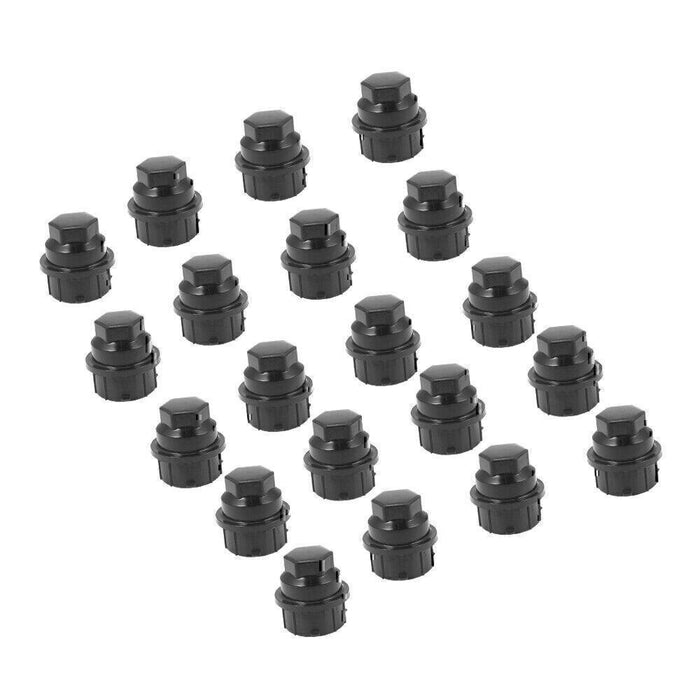 DURAFORCE 20pcs Black Plastic Wheel Lug Nut Caps Replace Kits fit GM 9593028 9593228 new