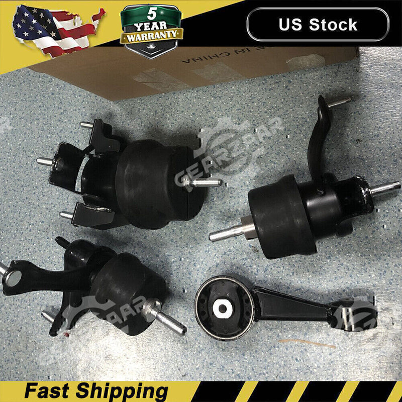 DURAFORCE 4pc Engine Mount Set for 2011 -14 Toyota Sienna (3.5L V6 Engine) Motor Mount Kit