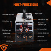 DURAFORCE for Welder 140Amp Mig Welding Machine 3-in-1 Flux Core MIG/Stick/Lift TIG Welder