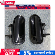 DURAFORCE Exterior Door Handle Set For 96-00 Honda Civic Primed Plastic Front Left & Right