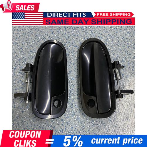 DURAFORCE Exterior Door Handle Set For 96-00 Honda Civic Primed Plastic Front Left & Right