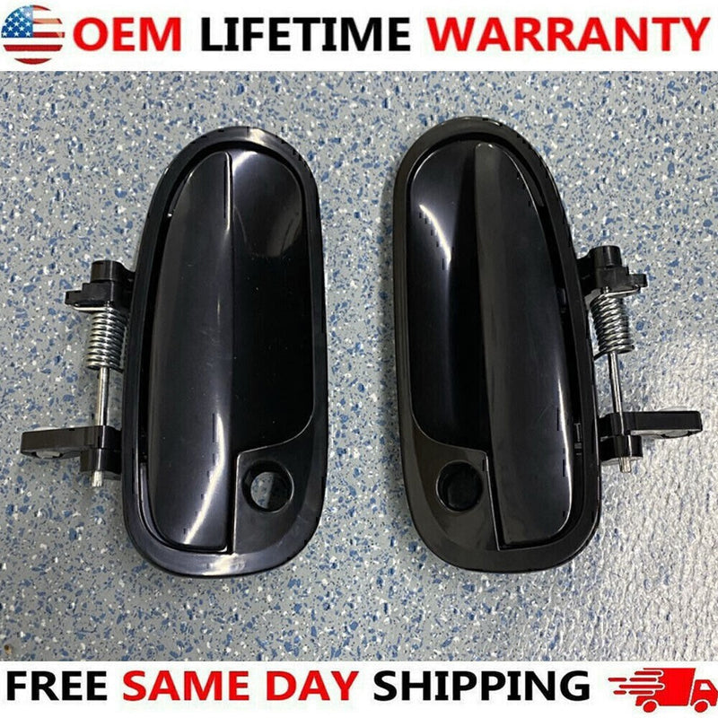 DURAFORCE Exterior Door Handle Set For 96-00 Honda Civic Primed Plastic Front Left & Right