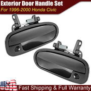 DURAFORCE Exterior Door Handle Set For 96-00 Honda Civic Primed Plastic Front Left & Right