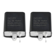 DURAFORCE 2xAdjustable LED Flasher Relay Turn Signal Blinker Light For Motorcycle 12V 2Pi*