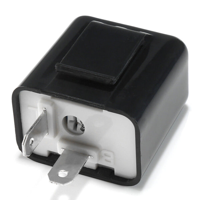 DURAFORCE 2xAdjustable LED Flasher Relay Turn Signal Blinker Light For Motorcycle 12V 2Pi*