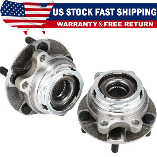 DURAFORCE 2* Front Wheel Hub Bearings Set for Nissan Altima Pathfinder Maxima Murano 3.5L
