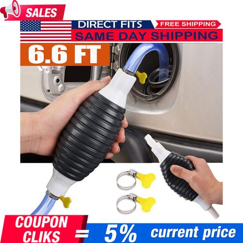 DURAFORCE For Gasoline Petrol Siphon Hand Pump Portable Manual Car Fuel Transfer Pump NEW