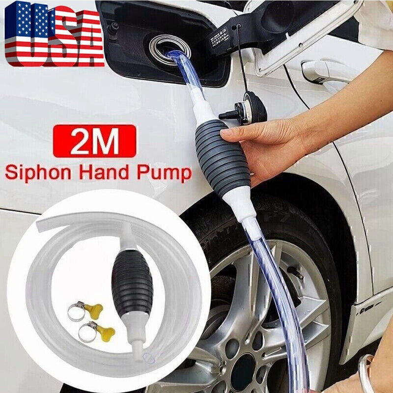 DURAFORCE For Gasoline Petrol Siphon Hand Pump Portable Manual Car Fuel Transfer Pump NEW