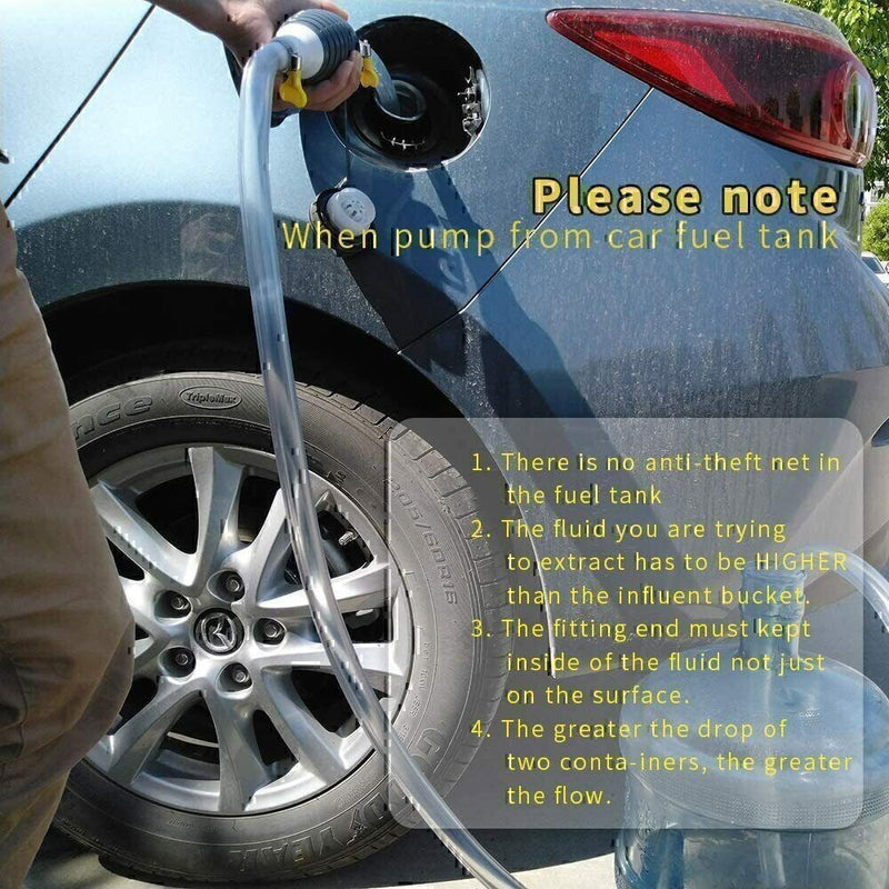 DURAFORCE For Gasoline Petrol Siphon Hand Pump Portable Manual Car Fuel Transfer Pump NEW