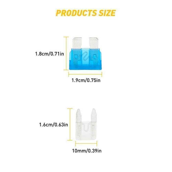 DURAFORCE 220pcs Car Blade Fuse Assortment Assorted Blade Auto Truck Automotive Parts