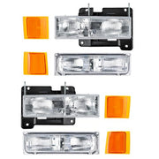 DURAFORCE For 1994-1998 Chevy Silverado C10 C/K 1500 2500 3500 Headlights w/Bumper Lamp