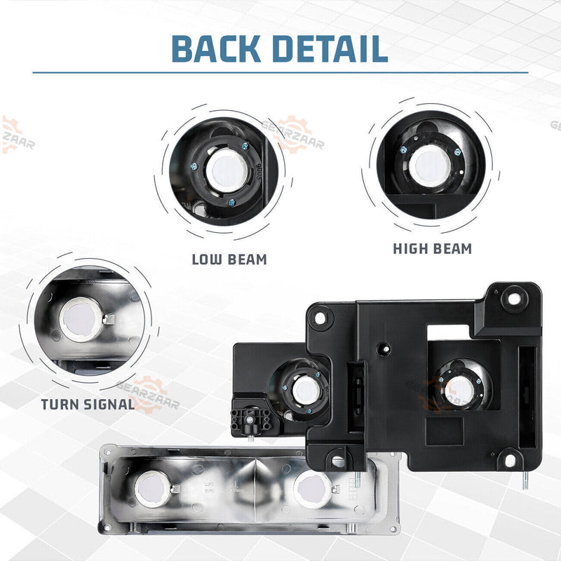 DURAFORCE For 1994-1998 Chevy Silverado C10 C/K 1500 2500 3500 Headlights w/Bumper Lamp