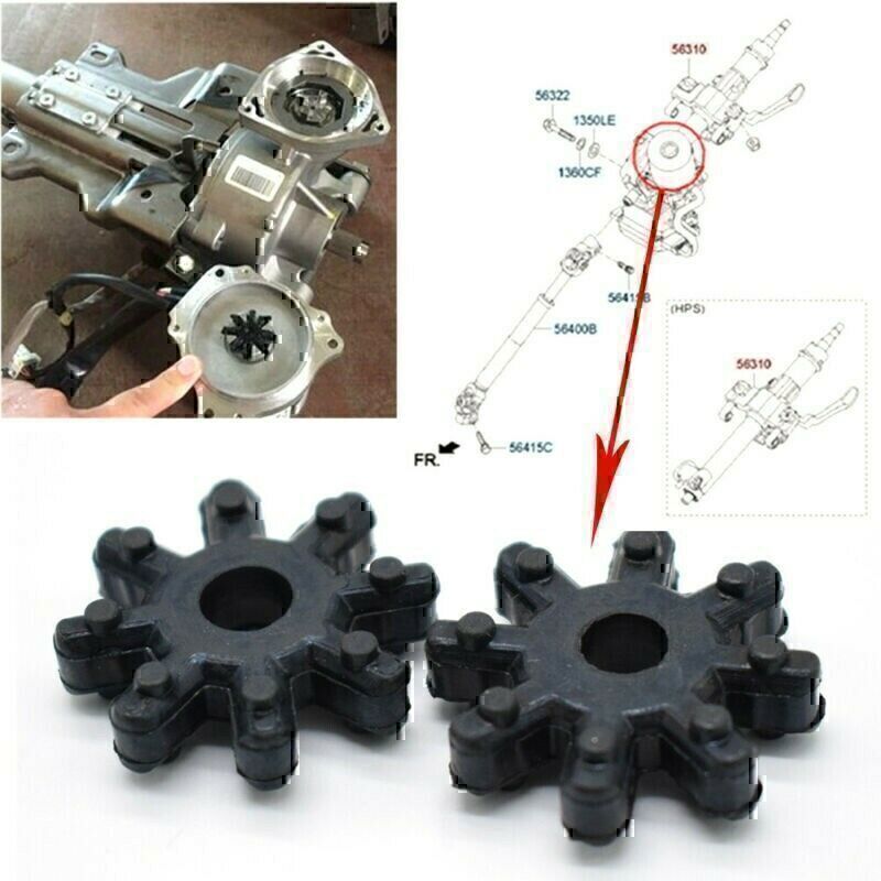 DURAFORCE 10Pcs 56315-2K000FFF Flexible Coupling Steering Coupler Fit 2007-14 Hyundai Kia