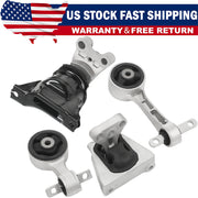DURAFORCE 4Pcs Transmission Engine Motor Mount Fit 2006-2011 Honda Civic 1.8L For Manual