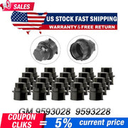DURAFORCE -20 Pack Black Lug Nut Caps Compatible/Replacement fits Chevy/GM 9593028 9593228